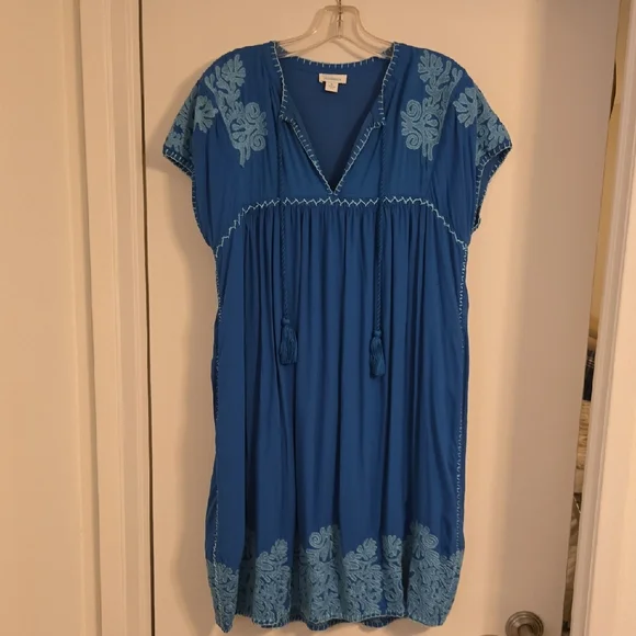 Sundance Blue and Light Blue Embroidered Mini Dress - Picture 2 of 4